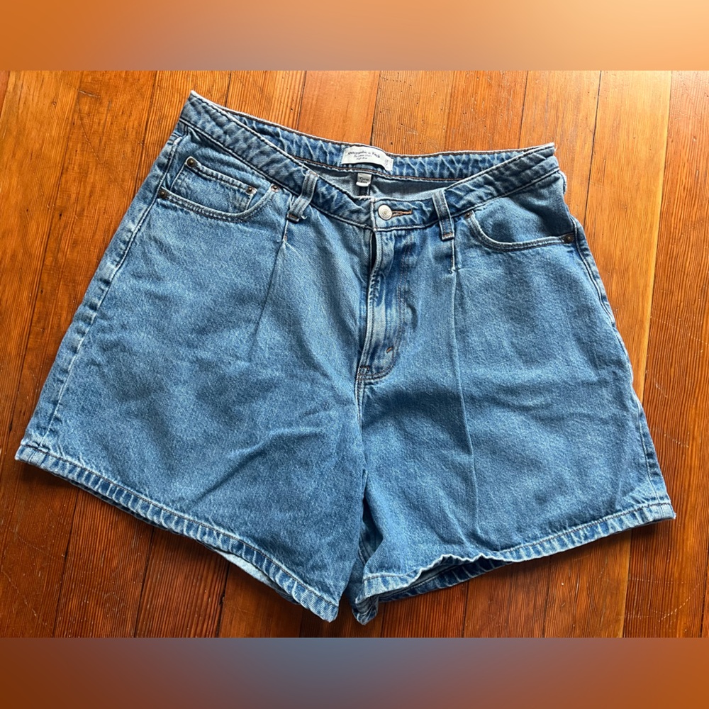 Abercrombie & Fitch High Rise Denim Shorts Curve Love